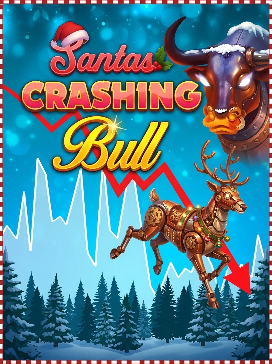 Santas Crashing Bull